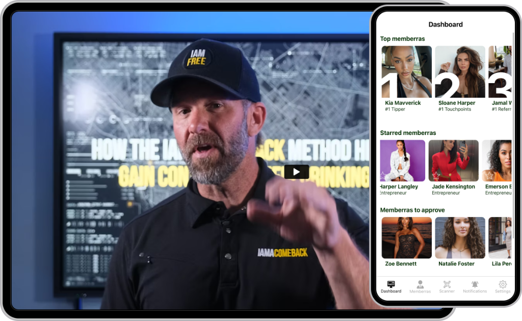 Memberra Dashboard on Laptop and Mobile